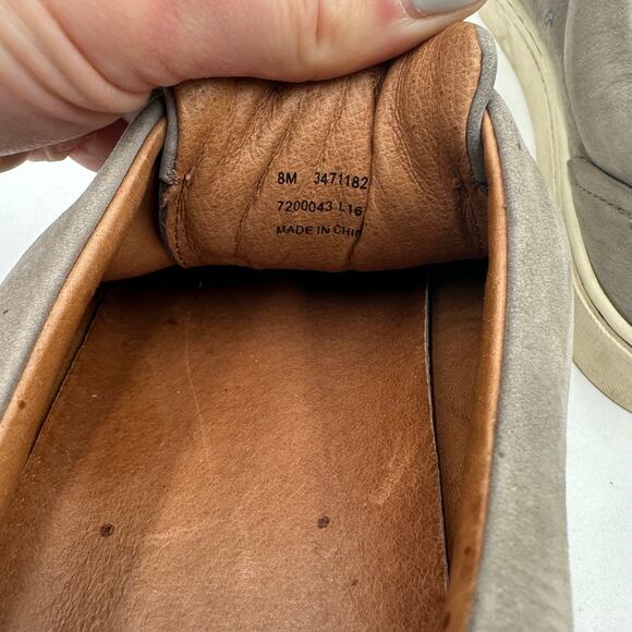 Frye Ivy Low Top Laceup Gray Leather Sneaker Women's 8 - Picture 6 of 8